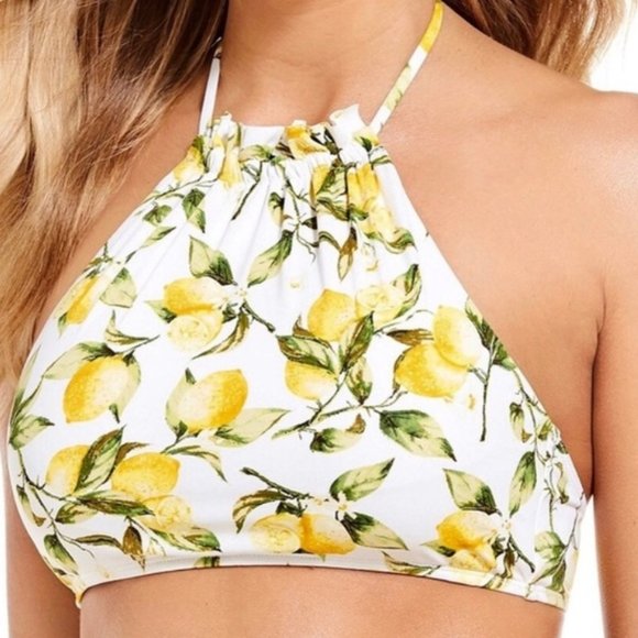 Daniel Cremieux Other - 🦒 Cremieux | NWT White Halter Lemon Print L